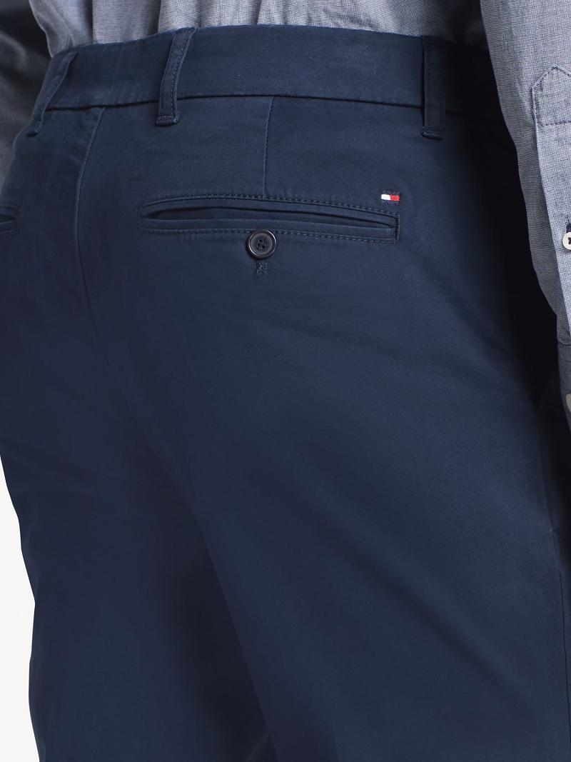 Férfi Tommy Hilfiger Slim fit essential comfort stretch chino Nadrág Sötétkék | HU 1123ILH